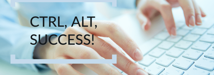 Graphic with the words, control, alt, success